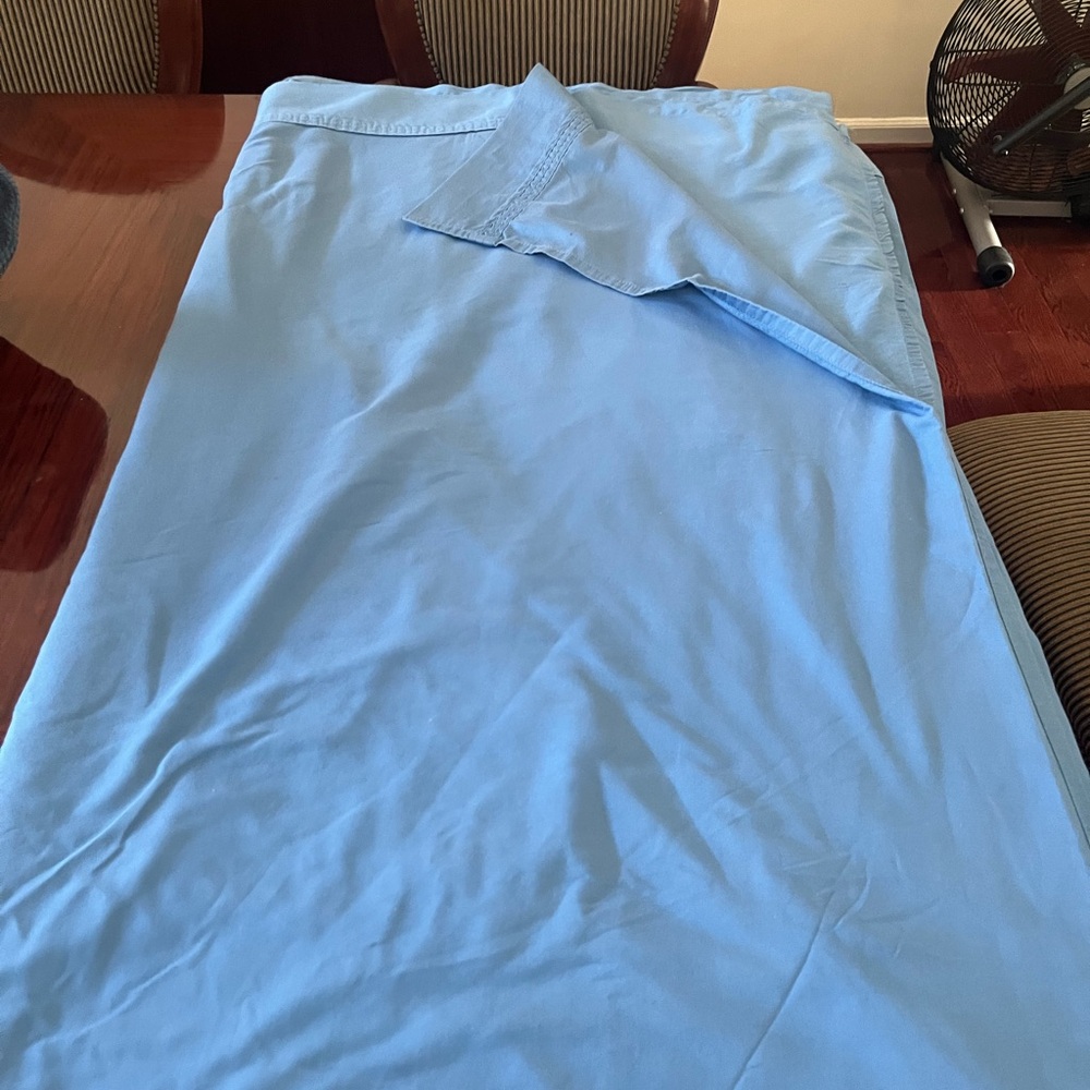 Luxurious Vintage Ralph Lauren Blue Bedding King size Flat Sheet - Picture 11 of 16